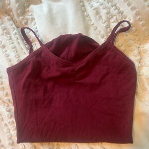 Cranberry colored bodysuit/leotard